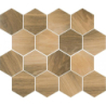UNIWERSALNA MOZAIKA PRASOWANA WOOD NATURAL MIX HEKSAGON MAT 22X25,5 GAT.1 (P.50421)