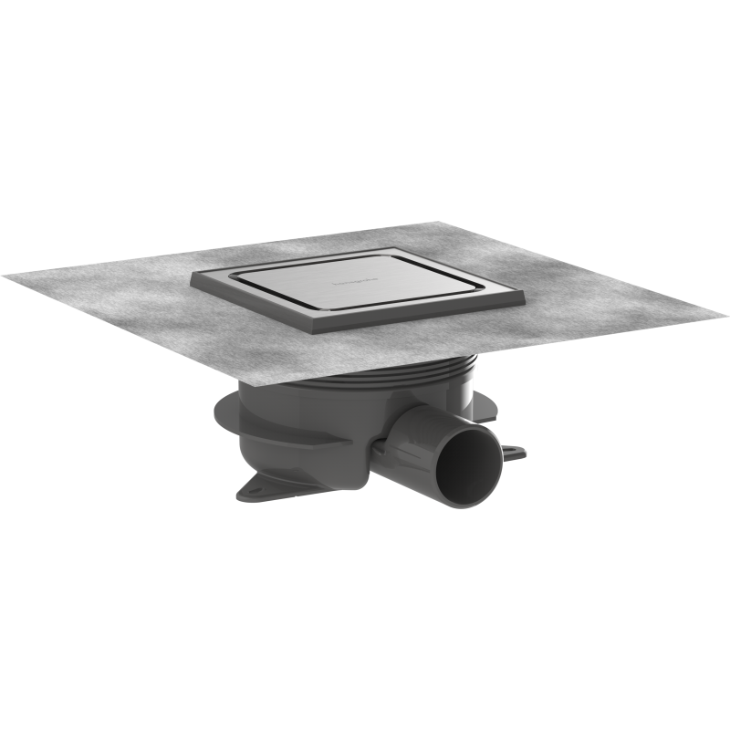 odpływ punktowy 150/150 z regulacją wysokości, ruszt ozdobny Stal Szlachetna Szczotkowana RainDrain Spot Plus HANSGROHE 56225800