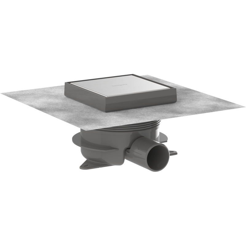 odpływ punktowy 150/150 z regulacją wysokości, ruszt ozdobny/ Stal Szlachetna brushed RainDrain Spot Plus HANSGROHE 56226800