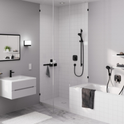 odpływ punktowy 150/150 z regulacją wysokości, ruszt ozdobny/ Stal Szlachetna brushed RainDrain Spot Plus HANSGROHE 56226800