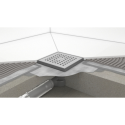 odpływ punktowy 100/100, ruszt ozdobny/do wyłożenia płytkami Stal Szlachetna Szczotkowana RainDrain Point HANSGROHE 56247800