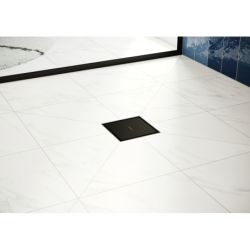 Kompletny odpływ punktowy 150/150, ruszt ozdobny/do wyłożenia płytkami Czarny Matowy RainDrain Point HANSGROHE 56249670