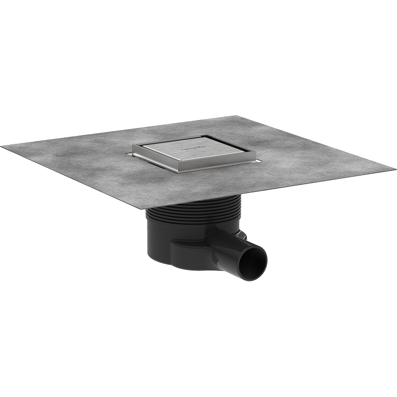 odpływ punktowy 100/100, ruszt ozdobny/do wyłożenia płytkami Stal Szlachetna brushed RainDrain Brilliance HANSGROHE 56250800