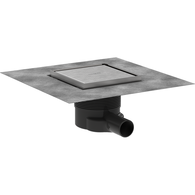 odpływ punktowy 150/150, ruszt ozdobny/do wyłożenia płytkami Stal Szlachetna brushed RainDrain Brilliance HANSGROHE 56251800