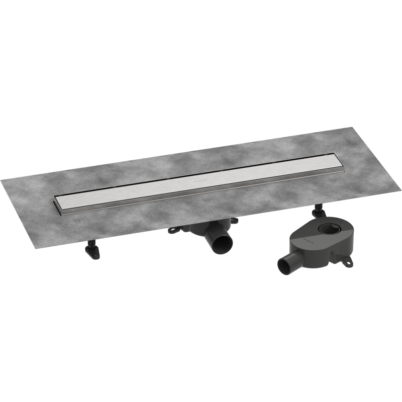 odpływ liniowy 700, ruszt ozdobny/do wyłożenia płytkami, standard/niski Stal Szlachetna brushed RainDrain Go HANSGROHE 56272800