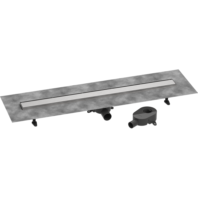 odpływ liniowy 1000, ruszt ozdobny/do wyłożenia płytkami, standard/niski Stal Szlachetna brushed RainDrain Go HANSGROHE 56275800