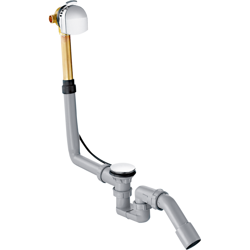 Kompletny syfon wannowy z napełnianiem przez przelew, standardowy Chrom Exafill HANSGROHE 58123000