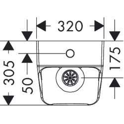 Pisuar 600/300 z zasilaniem od góry, odpływ z tyłu, bezkołnierzowy Biały EluPura Original Q HANSGROHE 60128450
