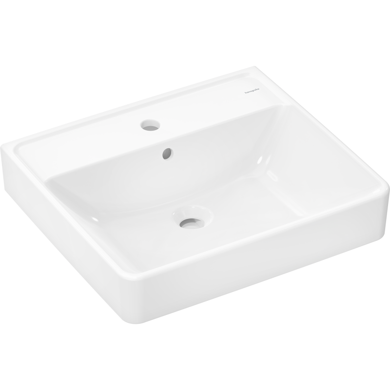 Umywalka wisząca 550/480 z otworem na baterię, z przelewem Biały Xanuia Q HANSGROHE 60132450