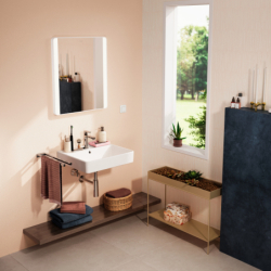 Umywalka wisząca 550/480 z otworem na baterię, z przelewem Biały Xanuia Q HANSGROHE 60132450