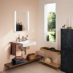 Umywalka wisząca 550/480 z otworem na baterię, z przelewem Biały Xanuia Q HANSGROHE 60132450