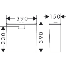 Spłuczka, zasilanie dolne Biały EluPura Original Q HANSGROHE 60141450