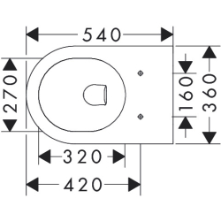 Miska wisząca WC 540 AquaChannel Flush Biały EluPura Original S HANSGROHE 60142450
