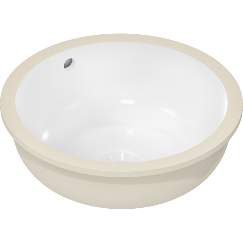 Umywalka podblatowa 350/350 bez otworu na baterię, z przelewem Biały Xuniva S HANSGROHE 60151450