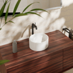 Umywalka nablatowa 300/300 bez otworu na baterię, bez przelewu Biały Xuniva S HANSGROHE 60163450