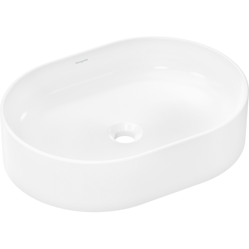 Umywalka nablatowa 550/400 bez otworu na baterię, bez przelewu Biały Xuniva U HANSGROHE 60166450