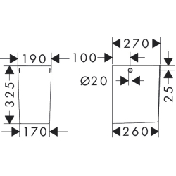 Półpostument do małej umywalki Biały Xanuia Q HANSGROHE 60174450