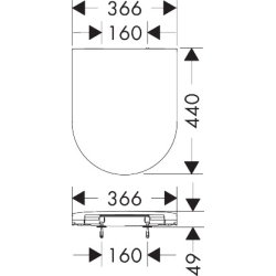 Deska WC, SoftClose, QuickRelease Biały EluPura S HANSGROHE 60197450