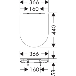 Deska WC, SoftClose, QuickRelease, Slim Biały EluPura S HANSGROHE 60200450