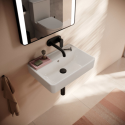 Umywalka wisząca Compact 550/370 bez otworu na baterię, z przelewem Biały Xanuia Q HANSGROHE 60210450