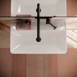 Umywalka wisząca Compact 650/390 bez otworu na baterię, z przelewem Biały Xanuia Q HANSGROHE 60218450