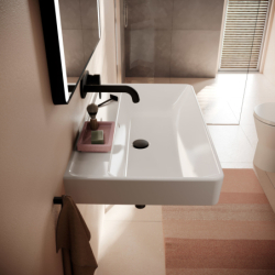 Umywalka wisząca 800/480 bez otworu na baterię, z przelewem Biały Xanuia Q HANSGROHE 60226450
