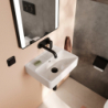 Mała umywalka wisząca 450/340 bez otworu na baterię, z przelewem Biały Xanuia Q HANSGROHE 60229450