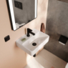 Mała umywalka wisząca 450/340 z otworem na baterię, bez przelewu Biały Xanuia Q HANSGROHE 60230450
