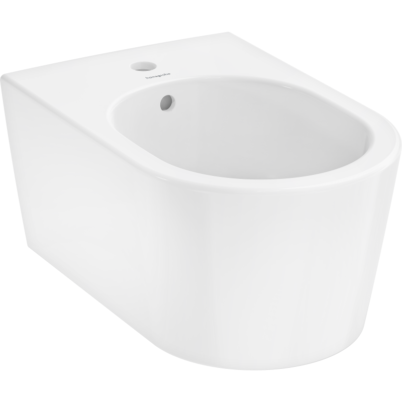 Bidet wiszący 540 z otworem na baterię, z przelewem Biały EluPura S HANSGROHE 60278450