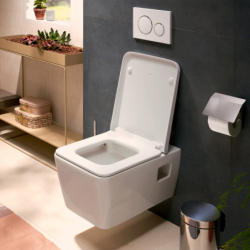 Miska wisząca WC 540 AquaChannel Flush, z deską WC, SoftClose, QuickRelease Biały EluPura Original Q HANSGROHE 60289450