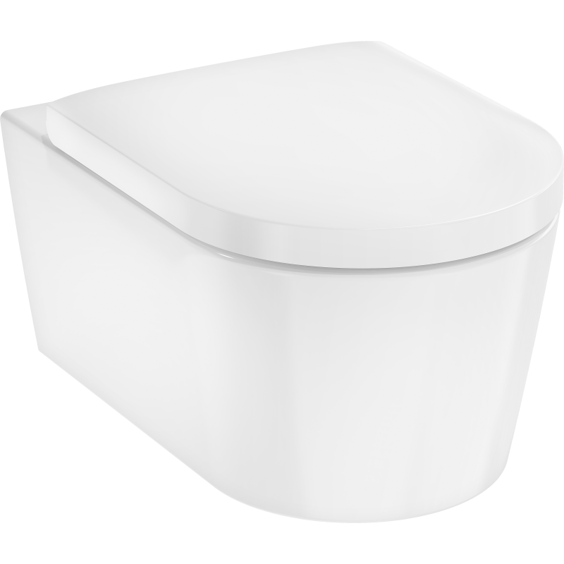 Miska wisząca WC 540, bezkołnierzowa AquaFall Flush z deską WC, SoftClose, QuickRelease Biały EluPura S HANSGROHE 60292450