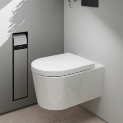 Miska wisząca WC 540, bezkołnierzowa AquaFall Flush z deską WC, SoftClose, QuickRelease Biały EluPura S HANSGROHE 60292450