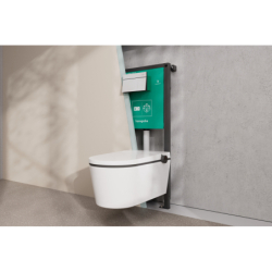 Miska wisząca WC 540, bezkołnierzowa AquaFall Flush z deską WC, SoftClose, QuickRelease Biały EluPura S HANSGROHE 60292450