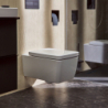 Miska wisząca WC 540, bezkołnierzowa AquaFall Flush z deską WC, SoftClose, QuickRelease Biały EluPura Q HANSGROHE 60293450