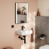 Mała umywalka wisząca 450/340 z otworem na baterię, z przelewem, SmartClean Biały Xanuia Q HANSGROHE 61007450