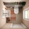 Mała umywalka wisząca 500/390 z otworem na baterię, z przelewem, SmartClean Biały Xanuia Q HANSGROHE 61008450