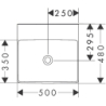 Mała Umywalka wpuszczana 500/480, szlifowana bez otworu na baterię, bez przelewu, SmartClean Biały Xelu Q HANSGROHE 61015450