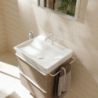 Umywalka wisząca 600/480 z otworem na baterię, bez przelewu, SmartClean Biały Xelu Q HANSGROHE 61016450