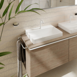 Umywalka wpuszczana w blat 600/480, szlifowana z otworem na baterię, bez przelewu, SmartClean Biały Xelu Q HANSGROHE 61018450