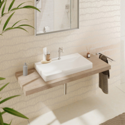 Umywalka wpuszczana w blat 800/480, szlifowana z otworem na baterię, bez przelewu, SmartClean Biały Xelu Q HANSGROHE 61022450