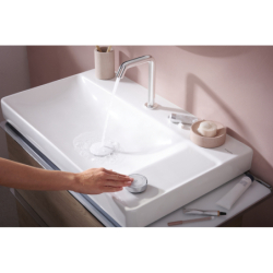 Umyw. wisząca z półką po prawej stronie 800/480 z 2 otworami na baterie, bez przel., SmartClean Biały Xelu Q HANSGROHE 61025450
