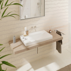Umyw. wpuszczana z półką 800/480, szlifowana bez otw. na baterię, bez przel., SmartClean Biały Xelu Q HANSGROHE 61035450