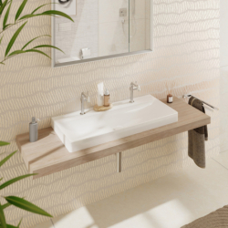 Umywalka wpuszczana 1000/480, szlifowana z 2 otworami na baterie, bez przelewu, SmartClean Biały Xelu Q HANSGROHE 61040450