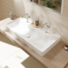 Umywalka wpuszczana 1000/480, szlifowana z 2 otworami na baterie, bez przelewu, SmartClean Biały Xelu Q HANSGROHE 61040450