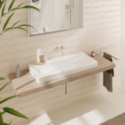 Umywalka wpuszczana w blat 1000/480, szlifowana bez otworu na baterię, bez przelewu, SmartClean Biały Xelu Q HANSGROHE 61041450