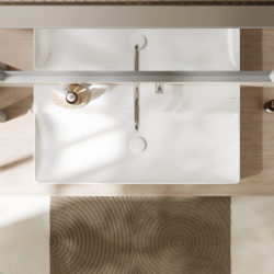 Umywalka wpuszczana w blat 1000/480, szlifowana bez otworu na baterię, bez przelewu, SmartClean Biały Xelu Q HANSGROHE 61041450