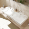 Umywalka wpuszczana 1200/480, szlifowana z 2 otworami na baterie, bez przelewu, SmartClean Biały Xelu Q HANSGROHE 61044450