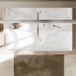 Umywalka wpuszczana w blat 1200/480, szlifowana bez otworu na baterię, bez przelewu, SmartClean Biały Xelu Q HANSGROHE 61045450