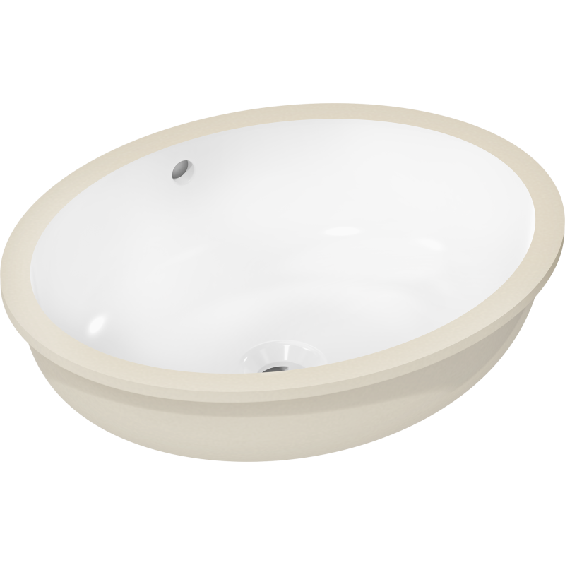 Umywalka podblatowa 450/350 bez otworu na baterię, z przelewem, SmartClean Biały Xuniva D HANSGROHE 61048450