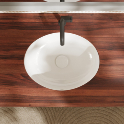 Umywalka podblatowa 450/350 bez otworu na baterię, z przelewem, SmartClean Biały Xuniva D HANSGROHE 61048450